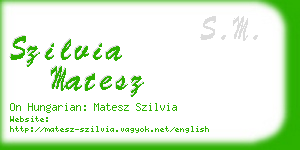 szilvia matesz business card